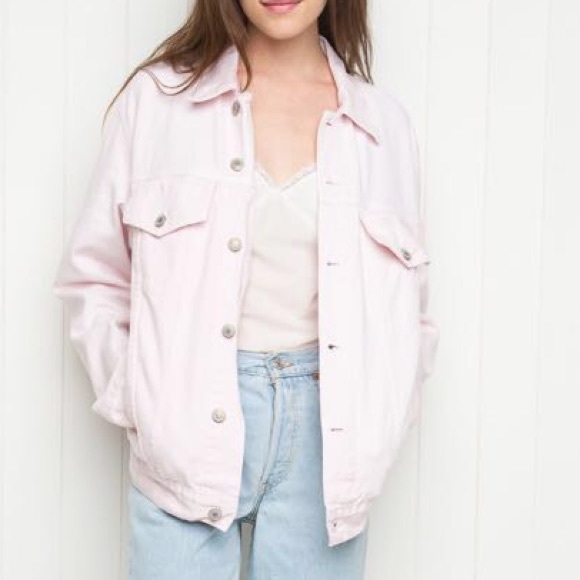 light pink jean jacket